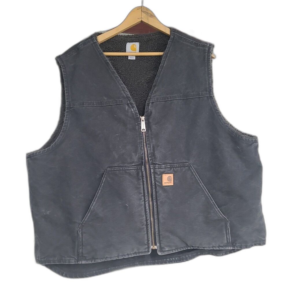 Vintage Carhartt Vest Sherpa Lined  V26 BLK
